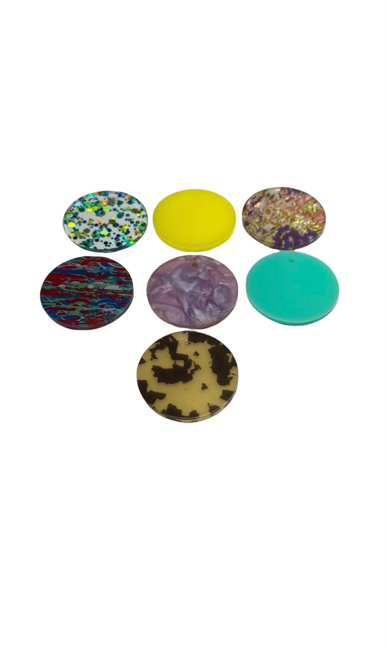 Round Acrylic earring blanks, acrylic cutouts, acrylic pieces