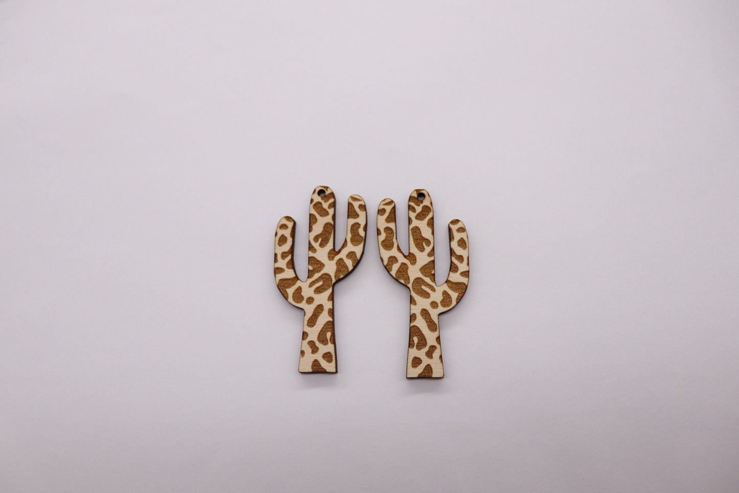 Cactus wood earring blanks, wood blanks, cactus earrings