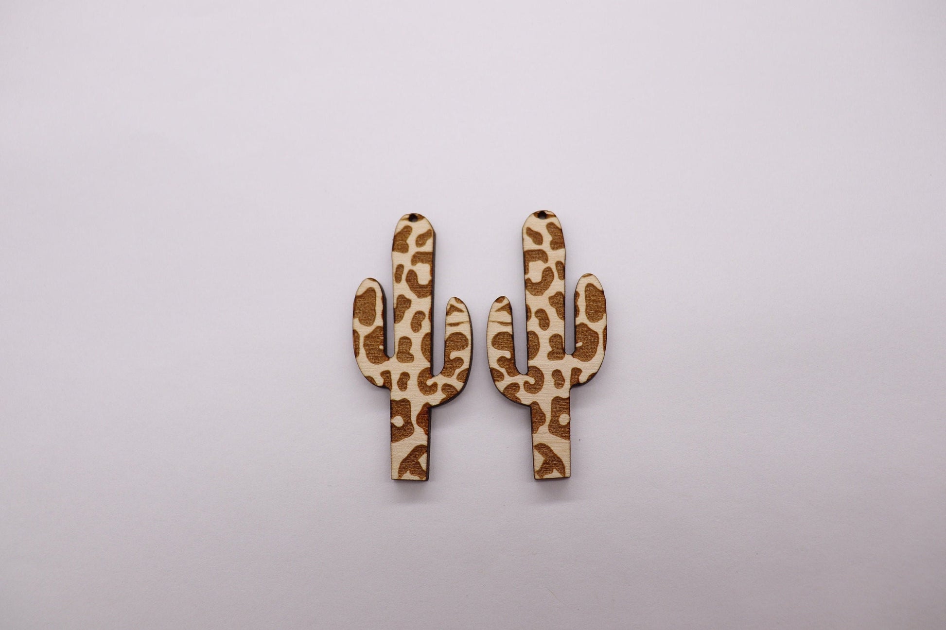 Cactus wood earring blanks, wood blanks, cactus earrings