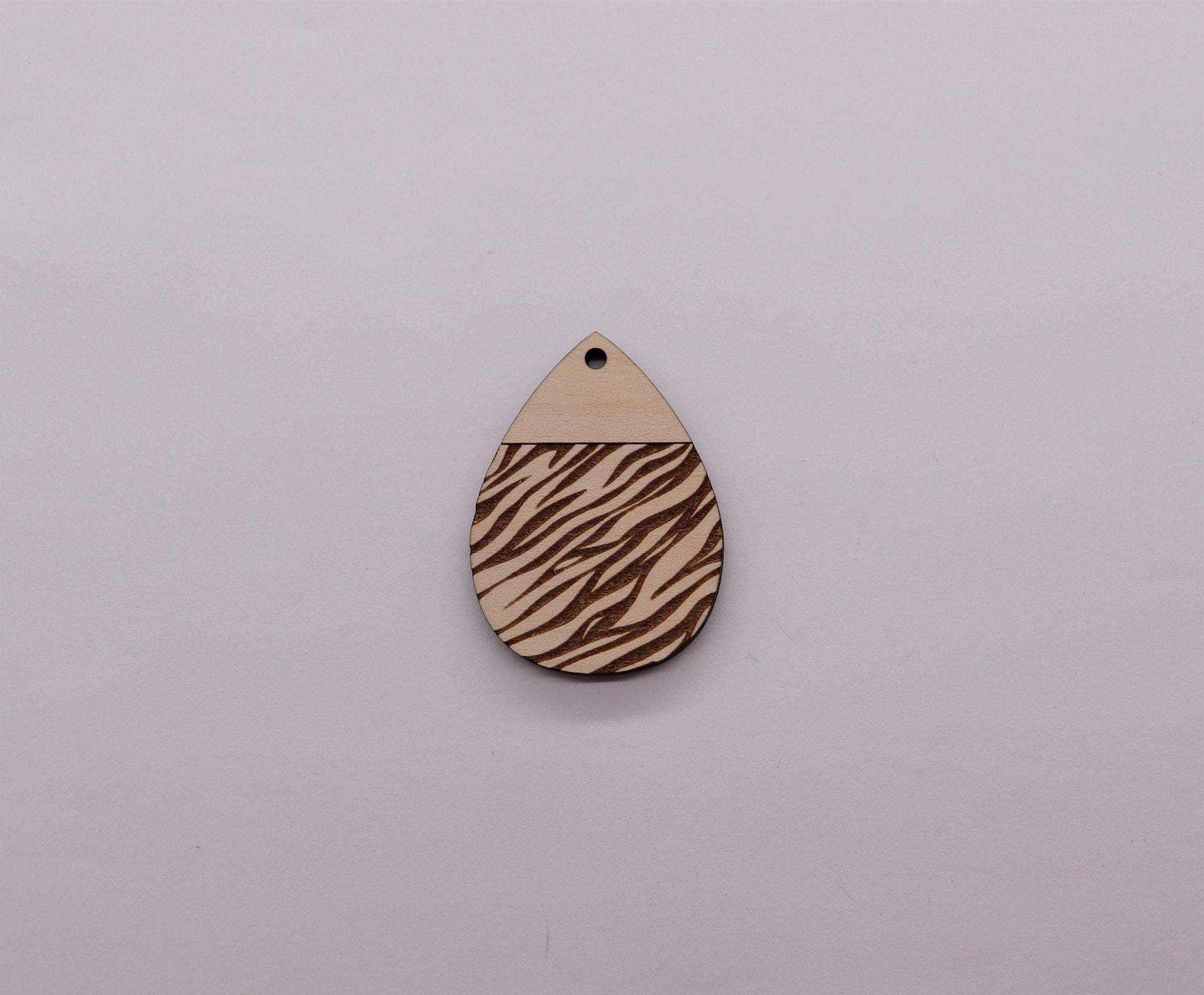 Zebra print teardrop blanks, wood teardrops, earring blanks