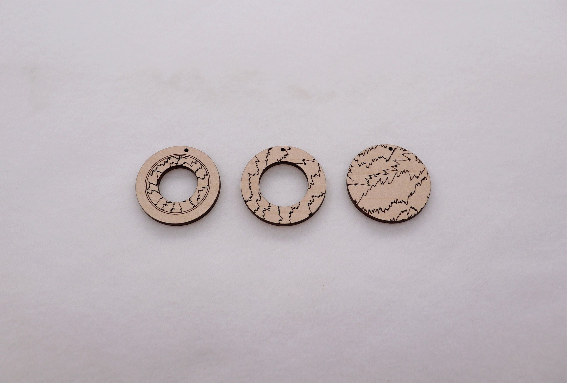 Round wood earring blanks, earring blanks