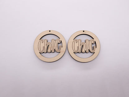 Round wood earring blanks, DIY earrings, earring blanks