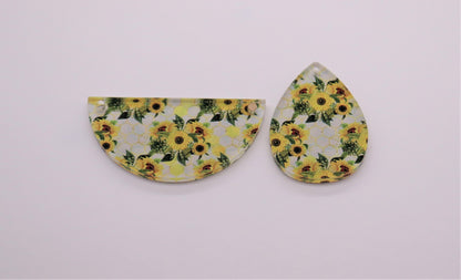 Sunflower acrylic blanks, acrylic blanks, acrylic cutouts