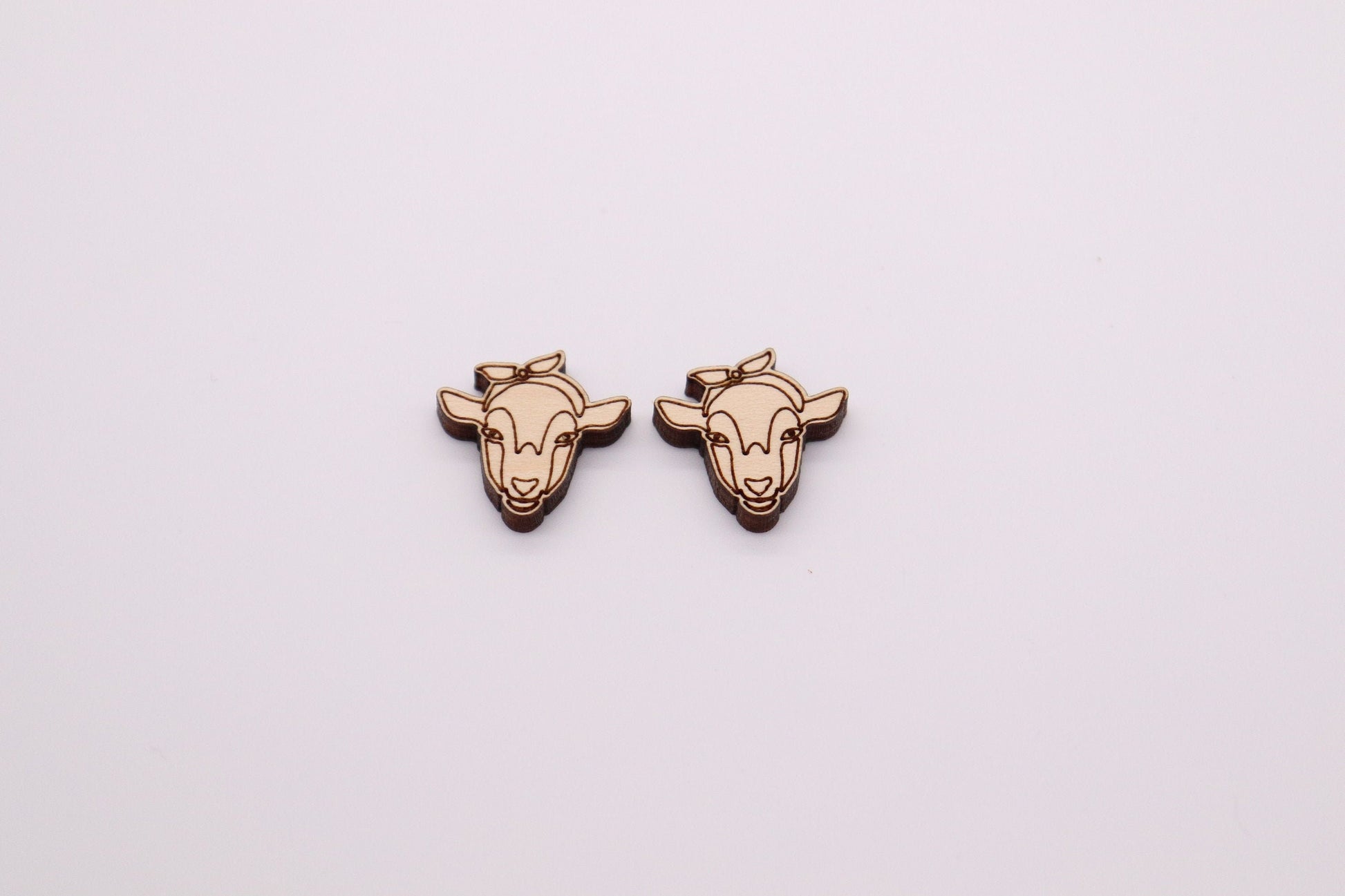 Goat stud blanks, earring blanks, wood cutouts