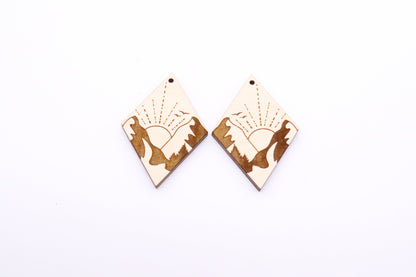 Mountain earrings, sold per set, earring blanks