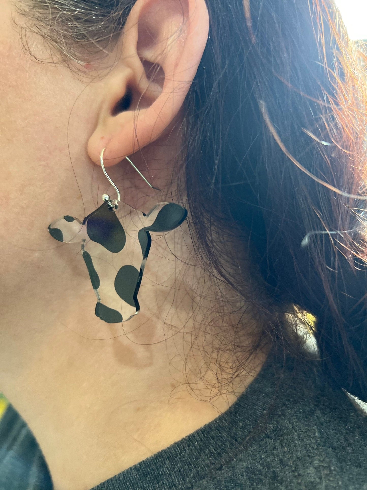 Cow earring blanks, sold per set