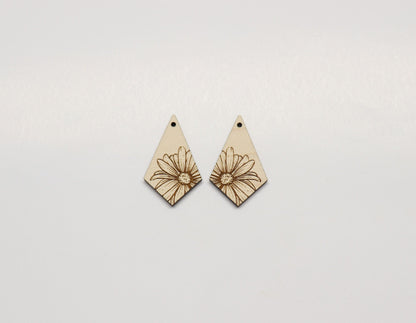 Wood earring blanks, DIY earrings, earring blanks, sold per set