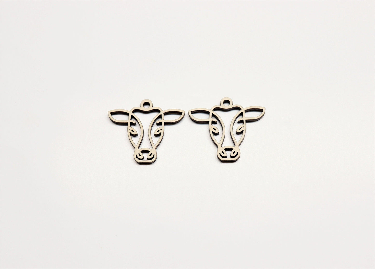 Cow earrings, wood blanks, earring blanks