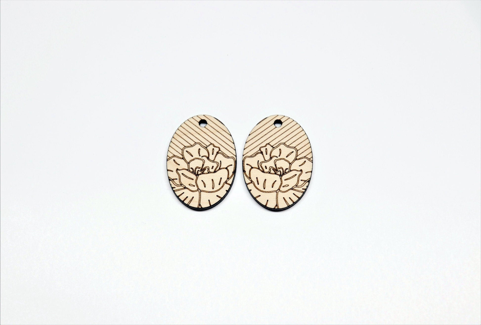 Round wood blanks,  wood earring blanks, DIY earrings, earring blanks, sold per set