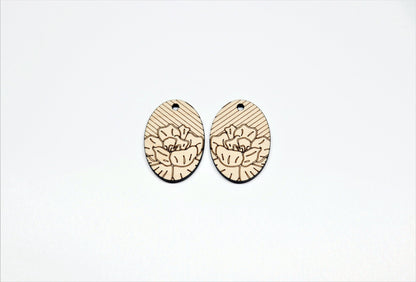 Round wood blanks,  wood earring blanks, DIY earrings, earring blanks, sold per set