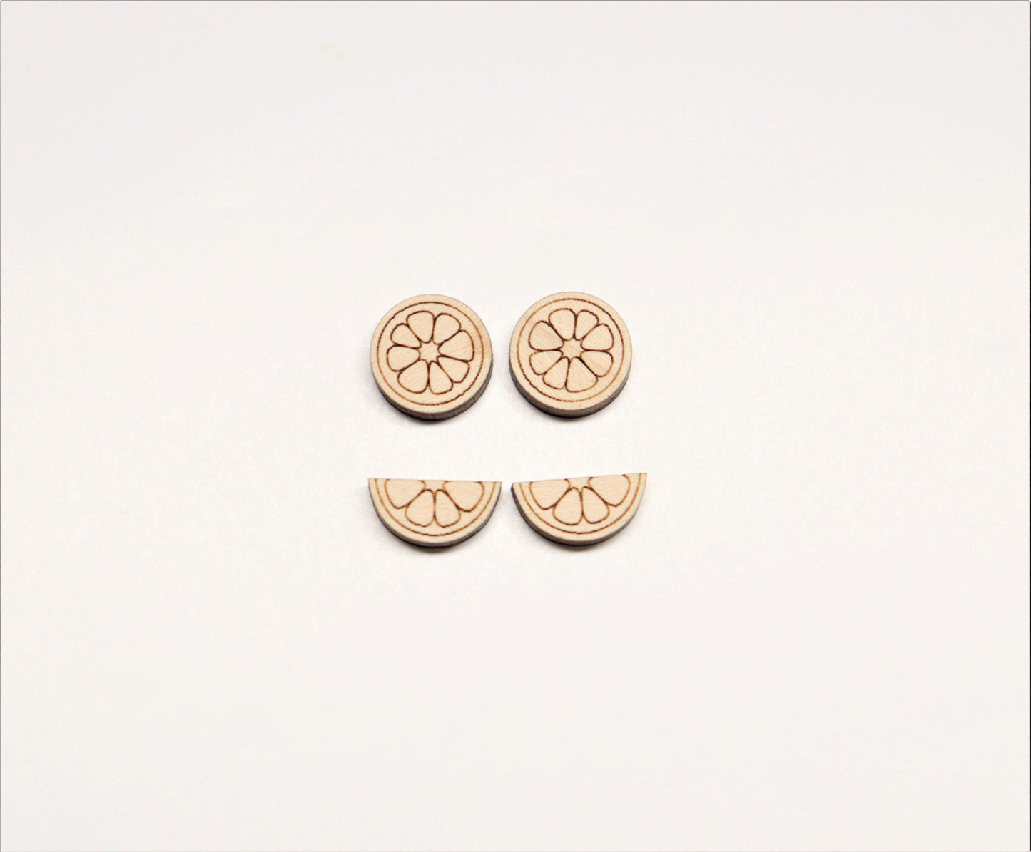 Lemon wood earring blanks, DIY earrings, earring blanks, wood studs, sold per set