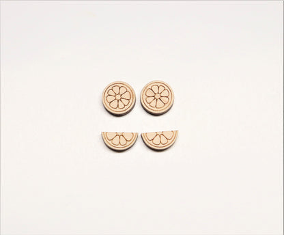 Lemon wood earring blanks, DIY earrings, earring blanks, wood studs, sold per set