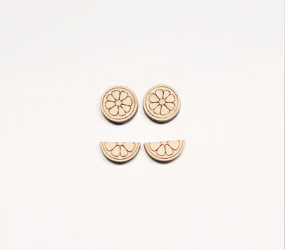 Lemon wood earring blanks, DIY earrings, earring blanks, wood studs, sold per set