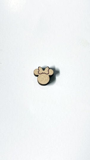 Mouse studs, earring blanks, laser cutouts