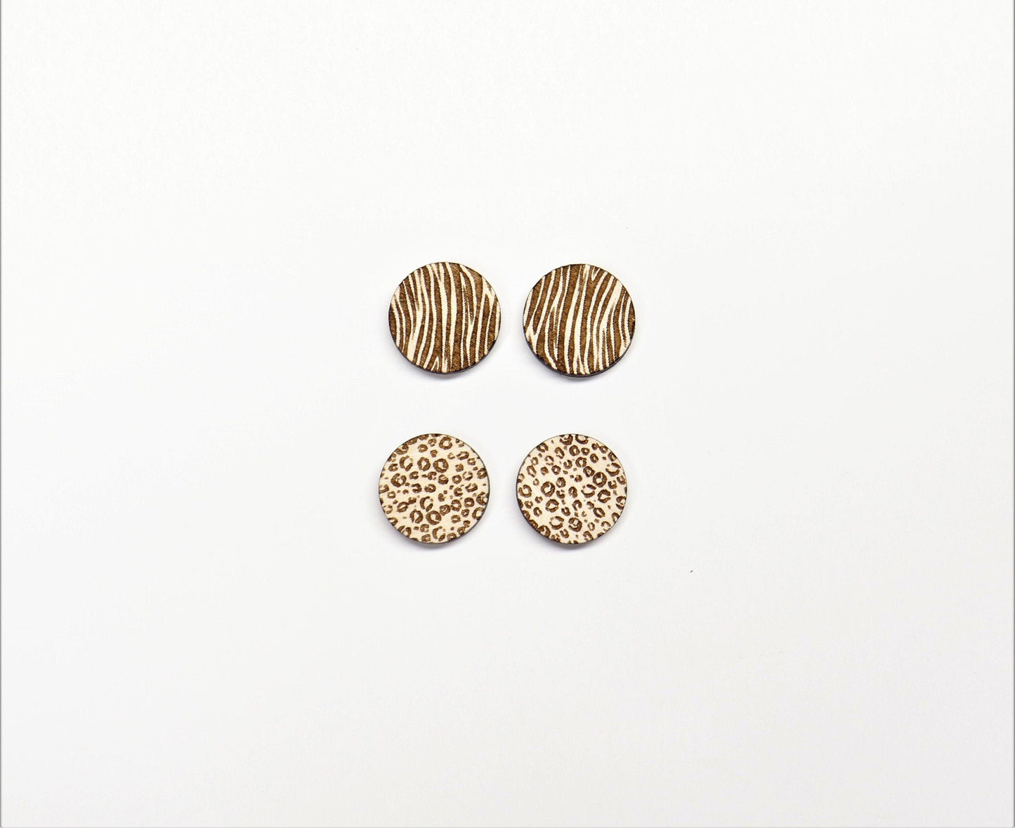 Animal print stud blanks, wood blanks, laser blanks