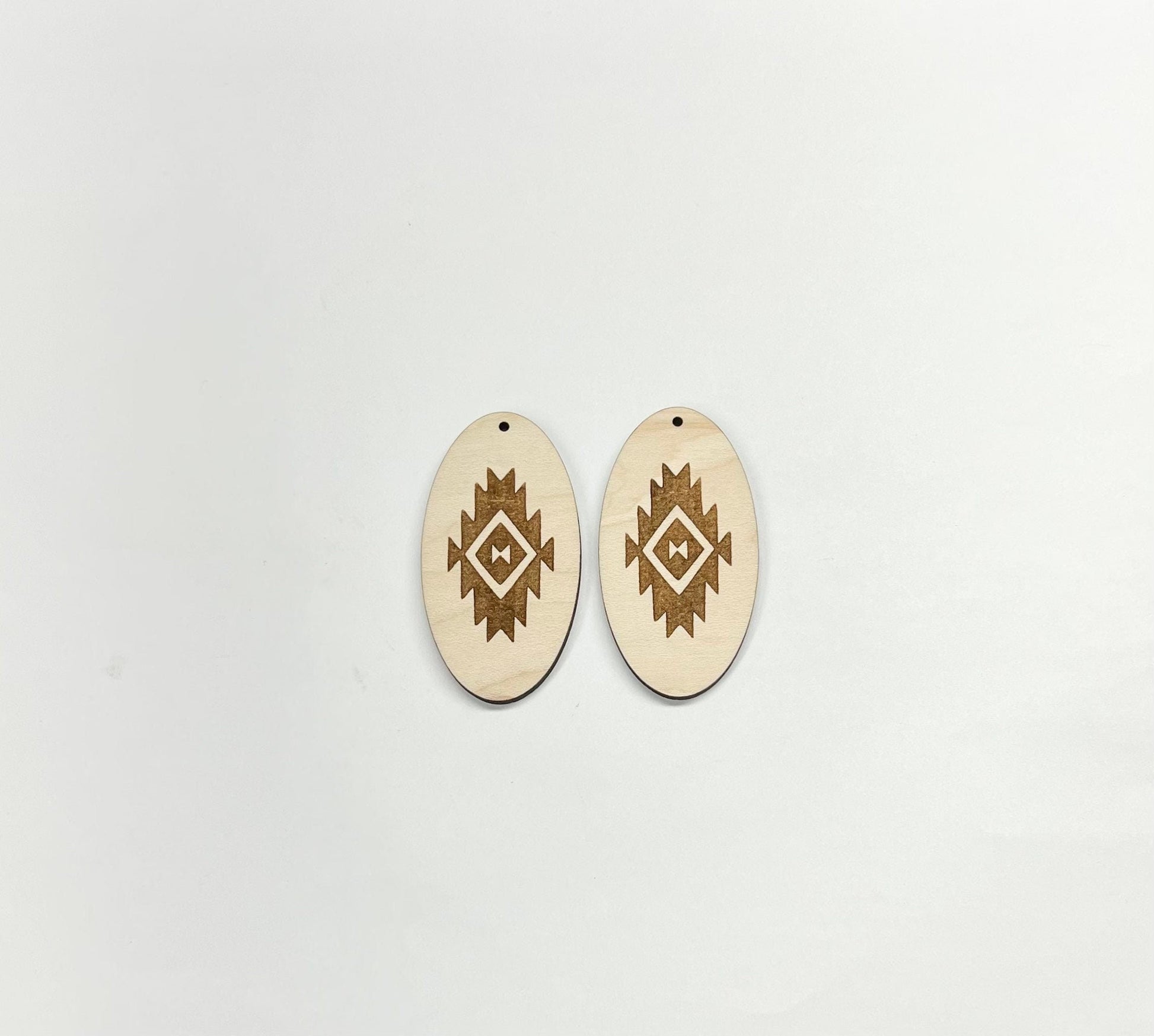 Aztec wood earring blanks, earring blanks, wood cutouts