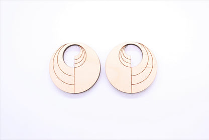 Round wood earring blanks, wood blanks, wood earrings