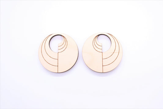 Round wood earring blanks, wood blanks, wood earrings