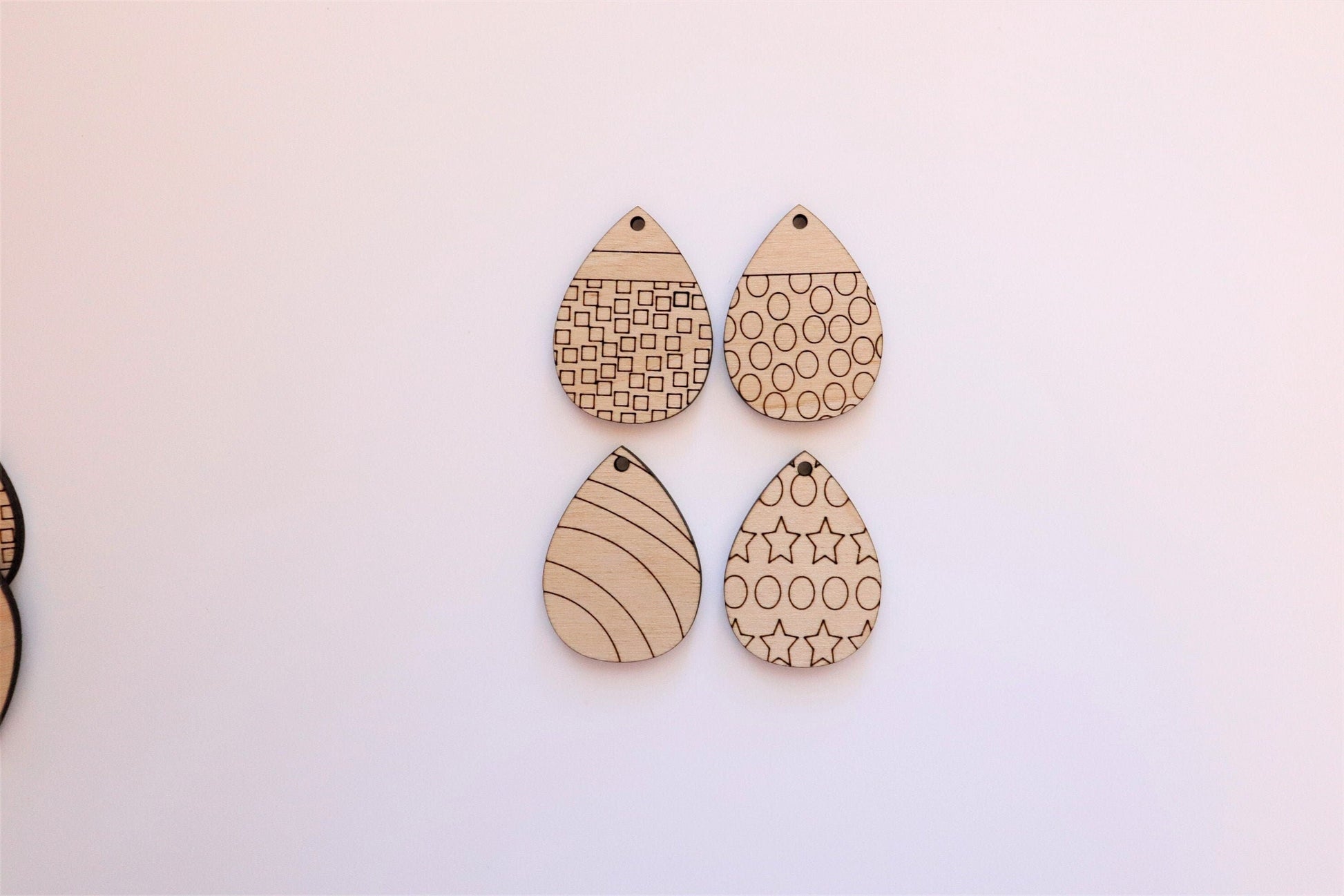 Teardrop earring blanks, wood cutouts, earring blanks – Mylaseredgoods