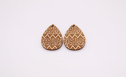 Teardrop wood earring blanks, earring blanks, wood blanks