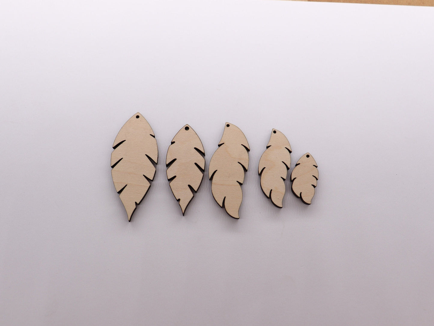 Feather blanks, wood cutouts, earring blanks