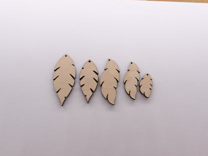 Feather blanks, wood cutouts, earring blanks