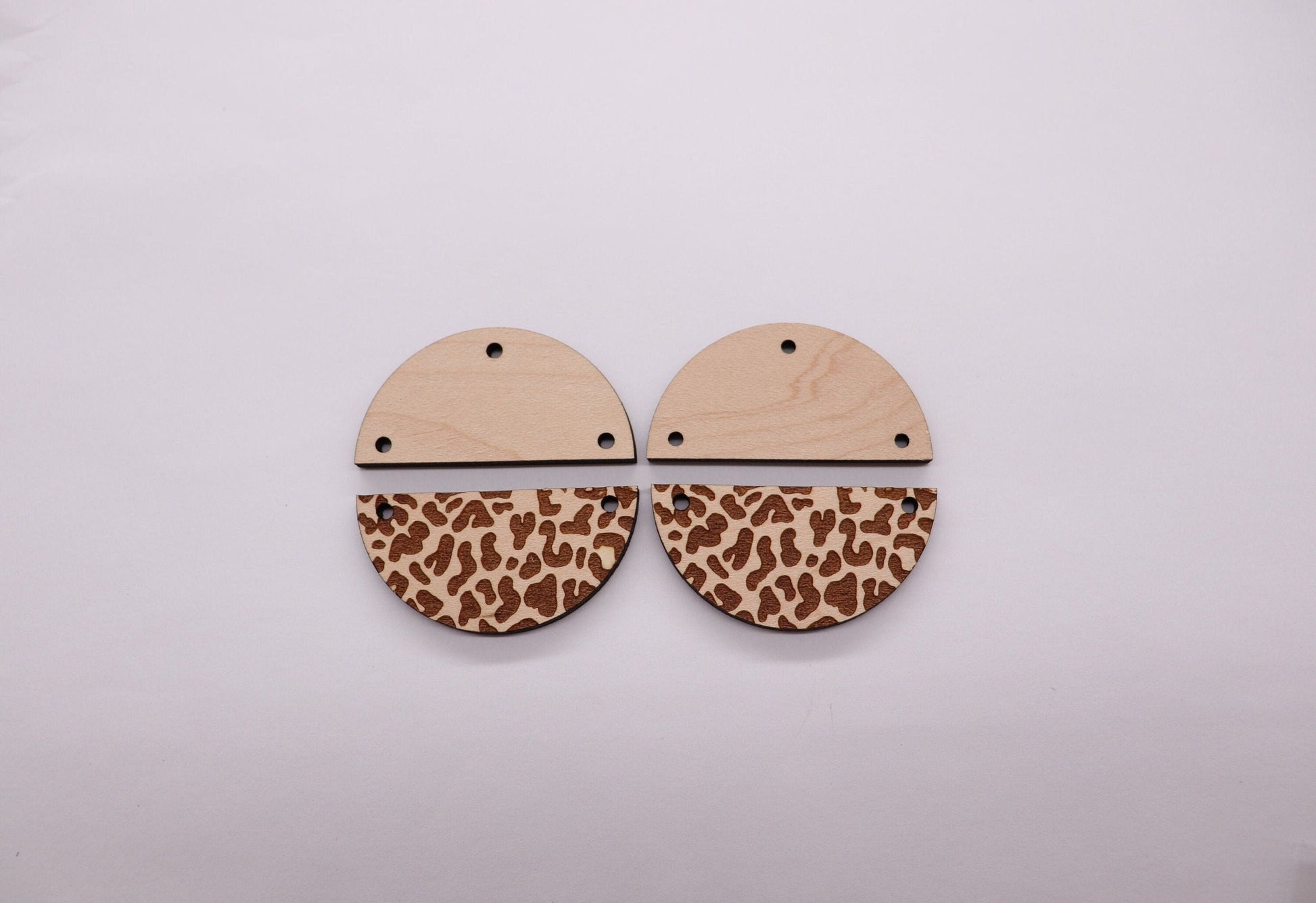 2 piece leopard print earring blanks, earring blanks