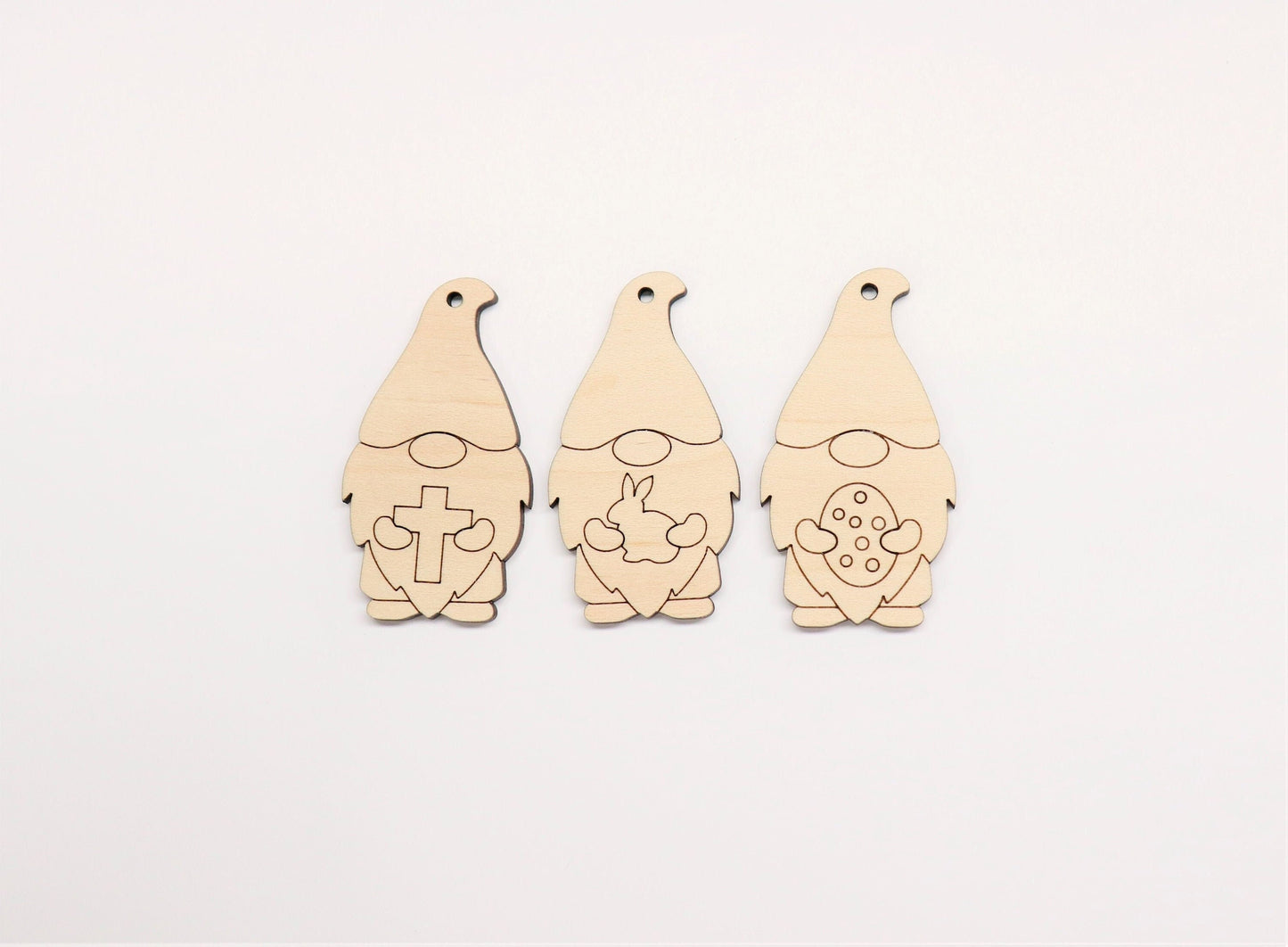 Gnome Easter blanks, wood cutouts, earring blanks