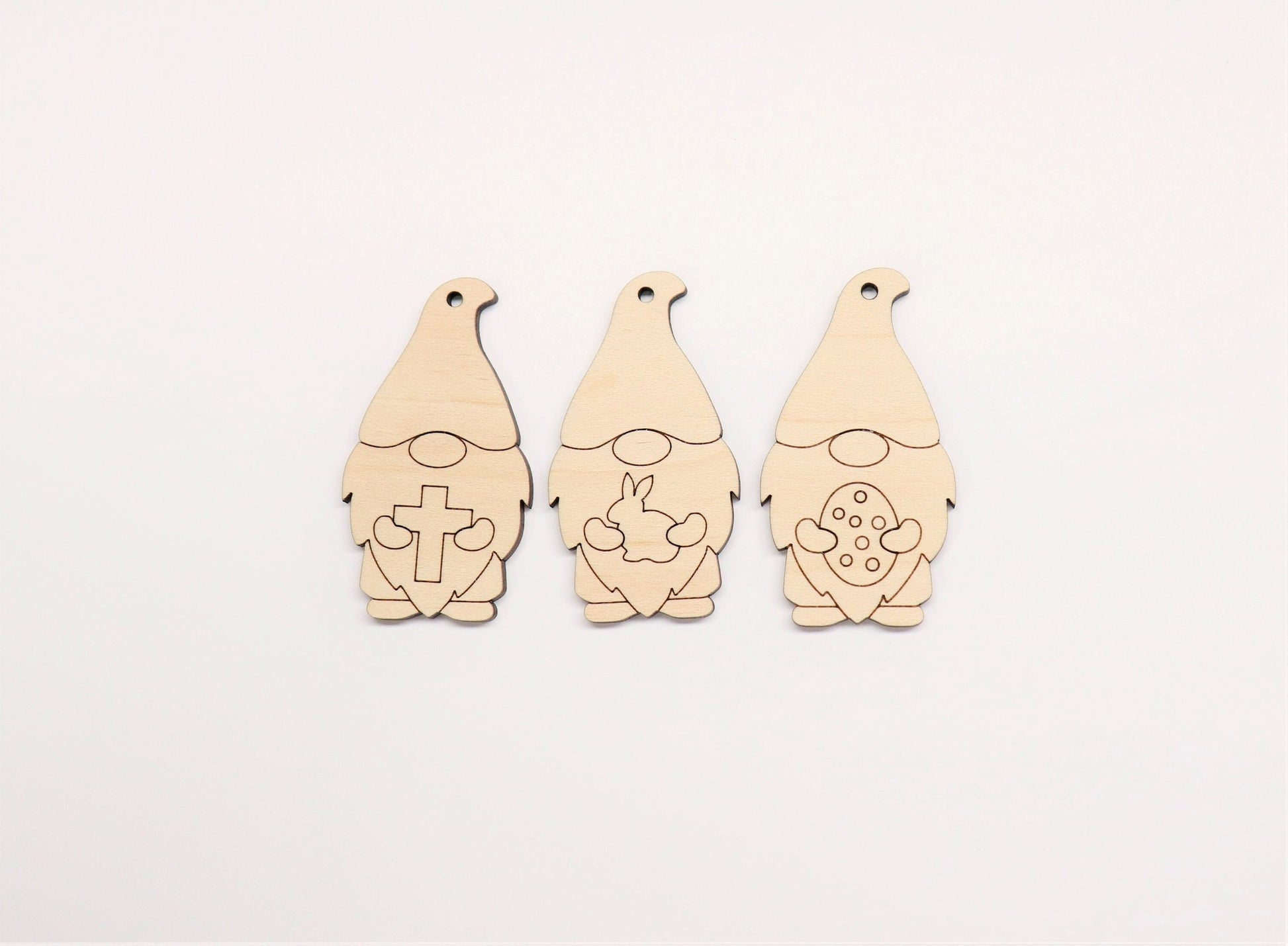 Gnome Easter blanks, wood cutouts, earring blanks