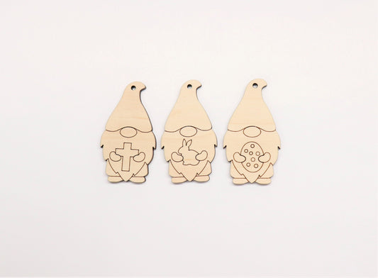 Gnome Easter blanks, wood cutouts, earring blanks