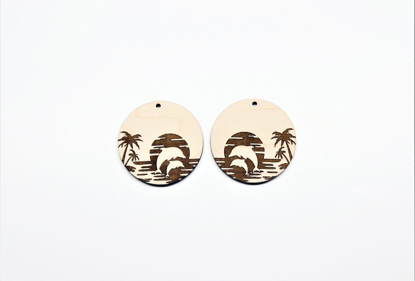 Dolphin earrings, wood blanks, earring blanks