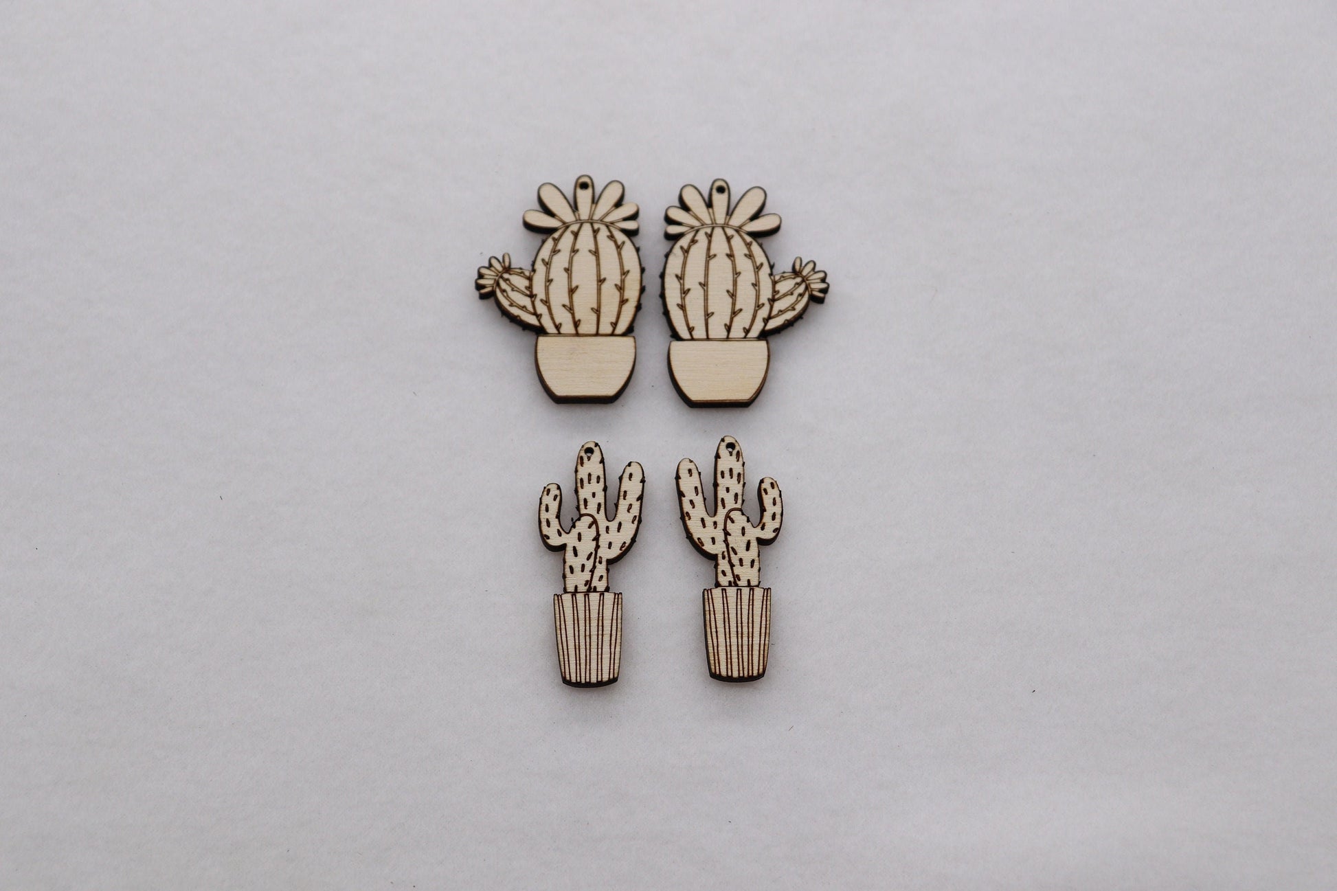 Cactus Wood earring blanks, earring blanks, wood cutouts