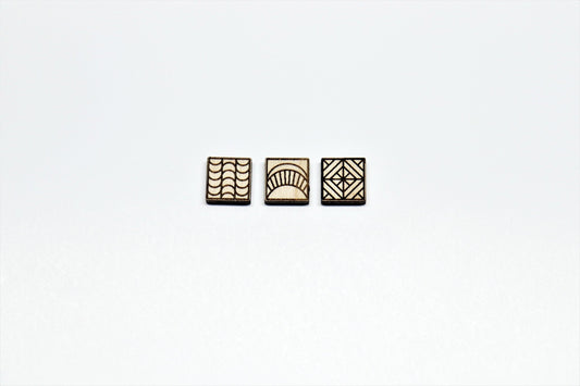 Wood earring blanks, DIY earrings, earring blanks, wood studs, sold per set