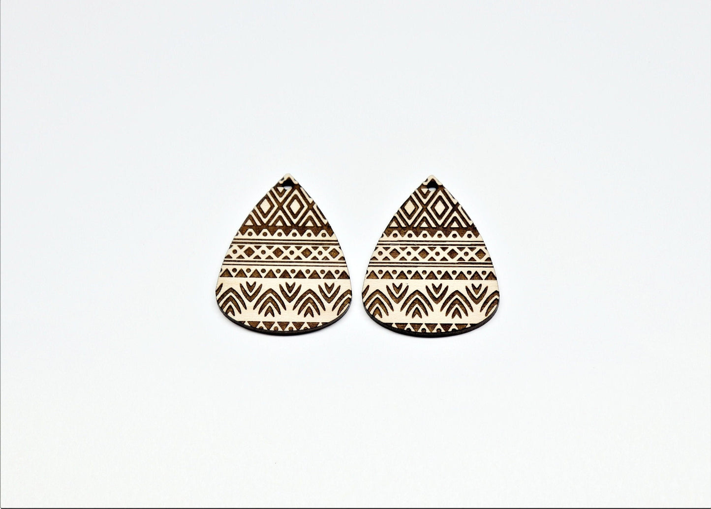 Teardrop wood earring blanks, DIY earrings, earring blanks, sold per set