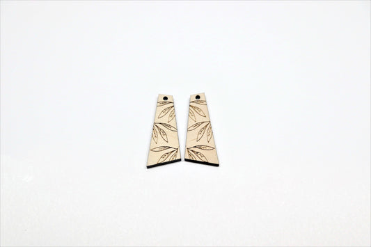 Laser cut earring blanks, DIY earrings, earring blanks, wood blanks, sold per set