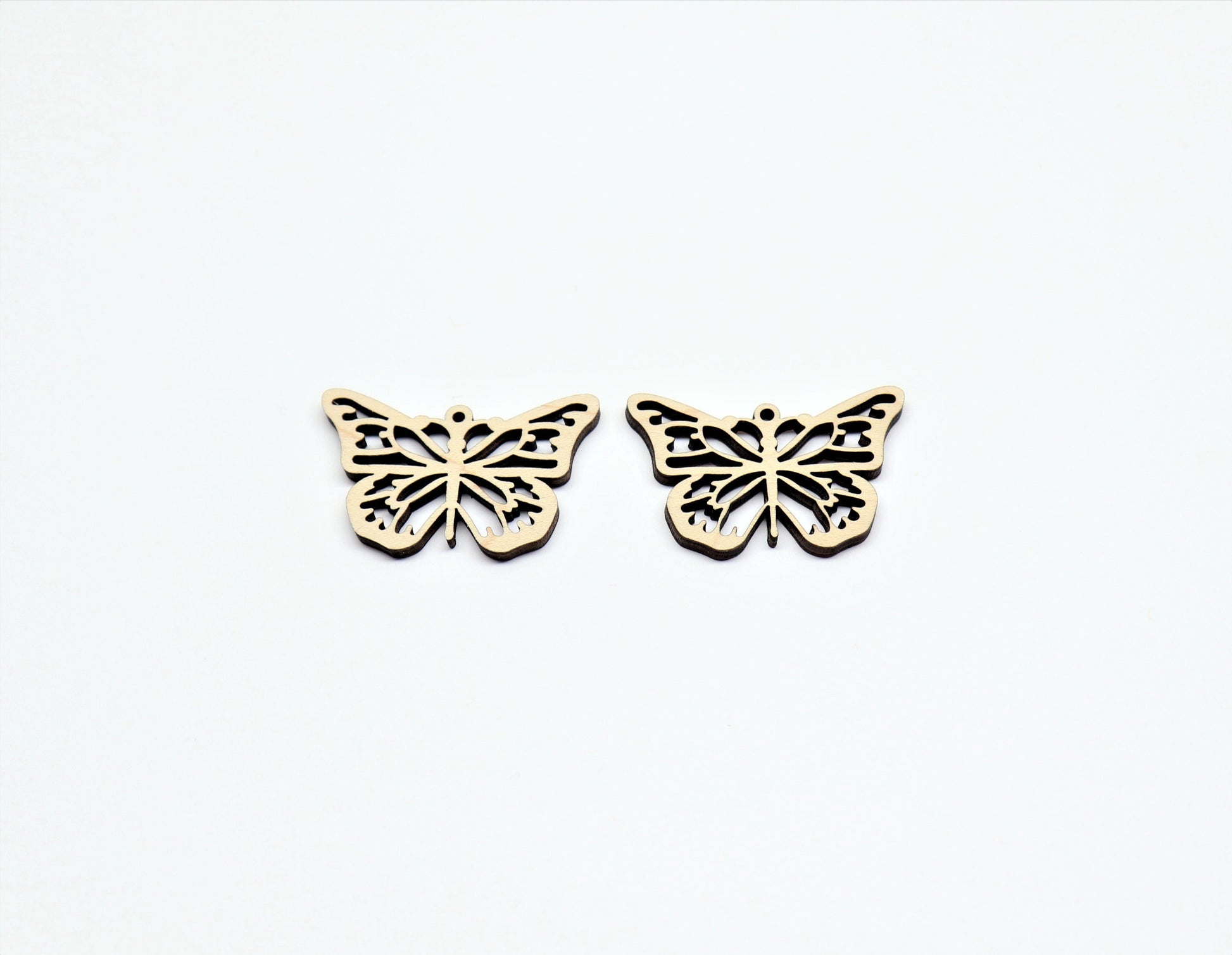 Wood earring blanks, DIY earrings, butterfly earrings, earring blanks, sold per set