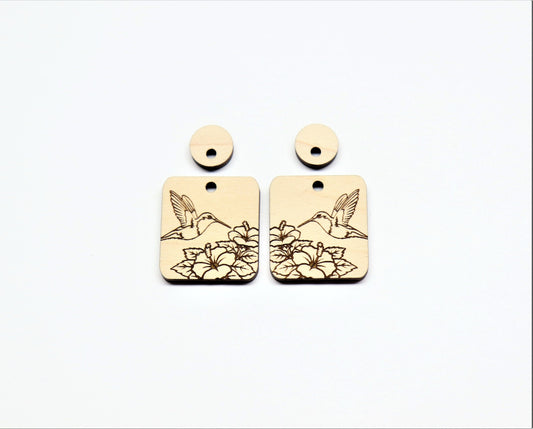 Wood earring blanks, DIY earrings, earring blanks, sold per set