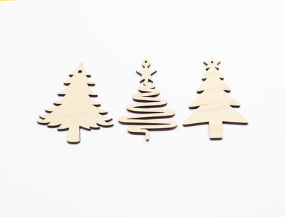 Christmas tree earring blanks, wood blanks