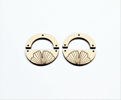 Round wood earring blanks, DIY earrings, earring blanks, sold per set