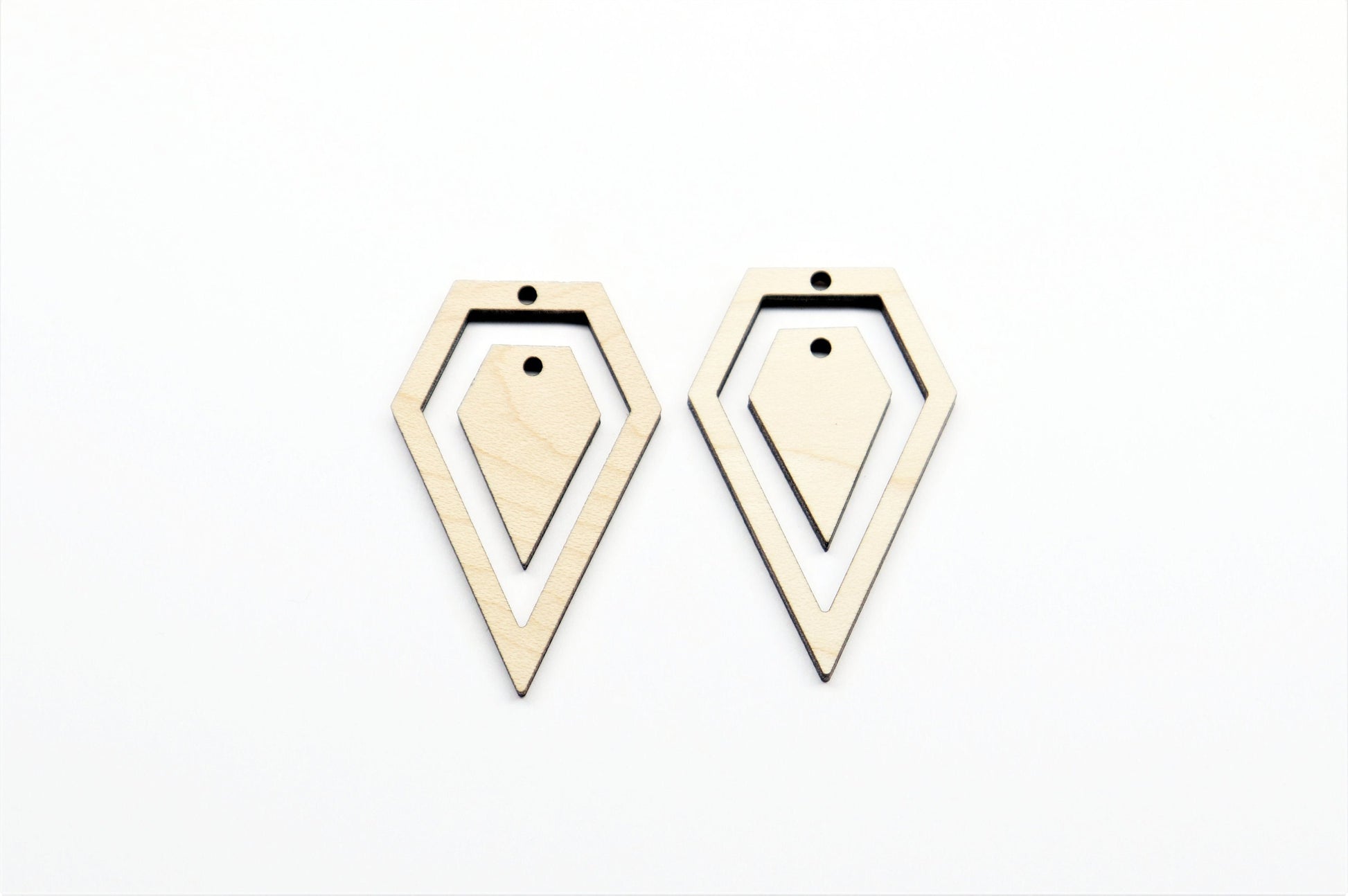 2 piece earring blanks, wood blanks, earring blanks