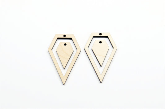 2 piece earring blanks, wood blanks, earring blanks