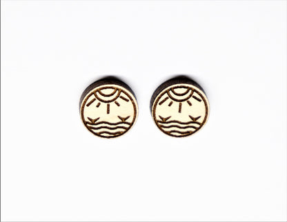 Wood earrings, wood studs, earring blanks