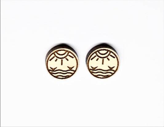 Wood earrings, wood studs, earring blanks