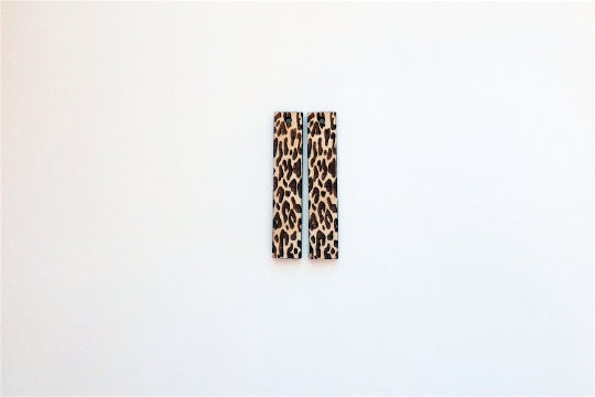 Leopard print bar blanks, earring blanks, DIY earrings