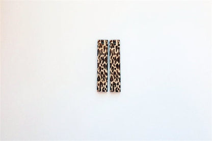 Leopard print bar blanks, earring blanks, DIY earrings