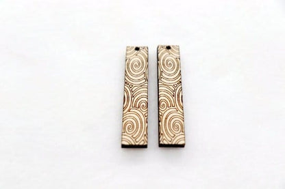 Rectangle wood earring blanks, earring blanks, wood blanks