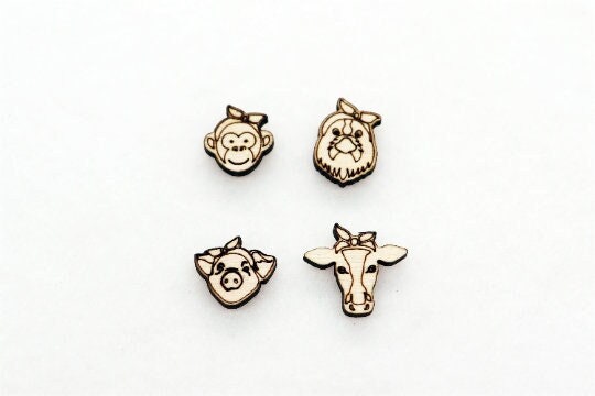 Animal stud grab pack, earring supplies, earring blanks