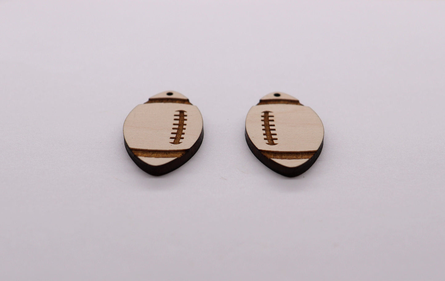 Football wood earring blanks, wood cutouts, earring blanks