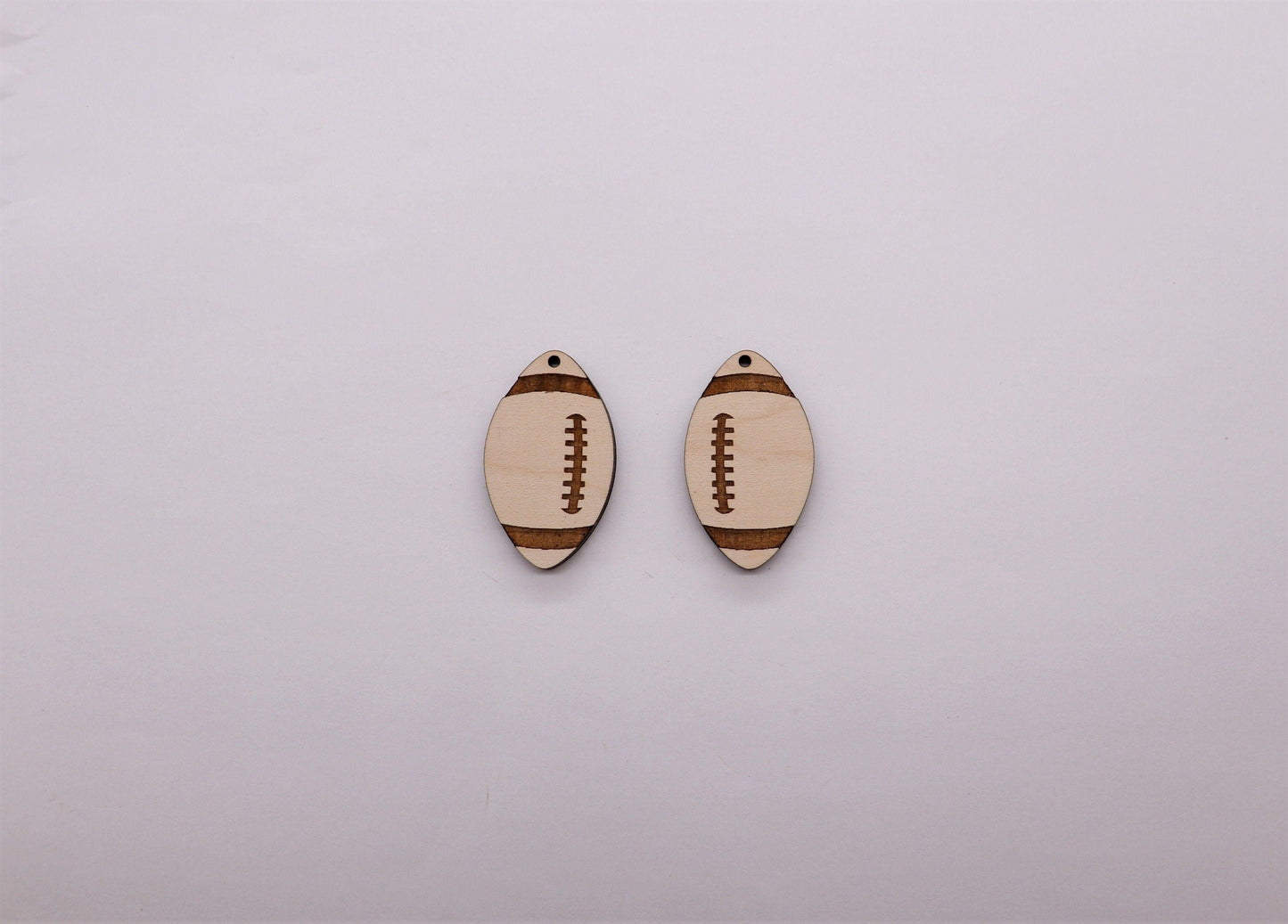 Football wood earring blanks, wood cutouts, earring blanks