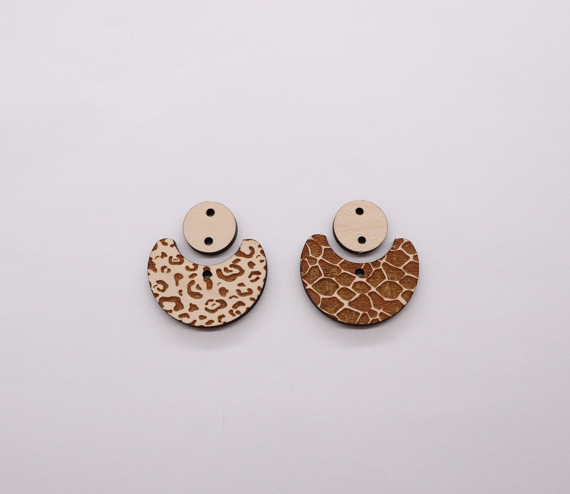 2 piece earring blanks, wood blanks, earring blanks